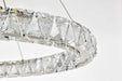 Pendant Nuvo 62-2442 Asher - LED 36 Inch Round Pendant - Polished Nickel Finish - K9 Crystal Nuvo