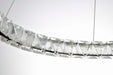 Pendant Nuvo 62-2442 Asher - LED 36 Inch Round Pendant - Polished Nickel Finish - K9 Crystal Nuvo