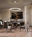 Pendant Nuvo 62-2442 Asher - LED 36 Inch Round Pendant - Polished Nickel Finish - K9 Crystal Nuvo