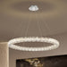 Pendant Nuvo 62-2442 Asher - LED 36 Inch Round Pendant - Polished Nickel Finish - K9 Crystal Nuvo
