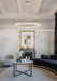 Pendant Nuvo 62-2442 Asher - LED 36 Inch Round Pendant - Polished Nickel Finish - K9 Crystal Nuvo