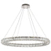 Pendant Nuvo 62-2442 Asher - LED 36 Inch Round Pendant - Polished Nickel Finish - K9 Crystal Nuvo