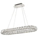 Pendant Nuvo 62-2443 Asher - LED 36 Inch Oval Pendant - Polished Nickel Finish - K9 Crystal Nuvo