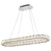 Pendant Nuvo 62-2443 Asher - LED 36 Inch Oval Pendant - Polished Nickel Finish - K9 Crystal Nuvo