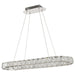 Pendant Nuvo 62-2443 Asher - LED 36 Inch Oval Pendant - Polished Nickel Finish - K9 Crystal Nuvo