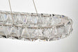 Pendant Nuvo 62-2443 Asher - LED 36 Inch Oval Pendant - Polished Nickel Finish - K9 Crystal Nuvo