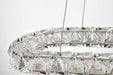 Pendant Nuvo 62-2443 Asher - LED 36 Inch Oval Pendant - Polished Nickel Finish - K9 Crystal Nuvo