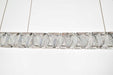 Pendant Nuvo 62-2443 Asher - LED 36 Inch Oval Pendant - Polished Nickel Finish - K9 Crystal Nuvo