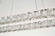 Pendant Nuvo 62-2443 Asher - LED 36 Inch Oval Pendant - Polished Nickel Finish - K9 Crystal Nuvo