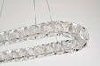 Pendant Nuvo 62-2443 Asher - LED 36 Inch Oval Pendant - Polished Nickel Finish - K9 Crystal Nuvo