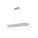 Pendant Nuvo 62-2443 Asher - LED 36 Inch Oval Pendant - Polished Nickel Finish - K9 Crystal Nuvo