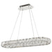 Pendant Nuvo 62-2443 Asher - LED 36 Inch Oval Pendant - Polished Nickel Finish - K9 Crystal Nuvo