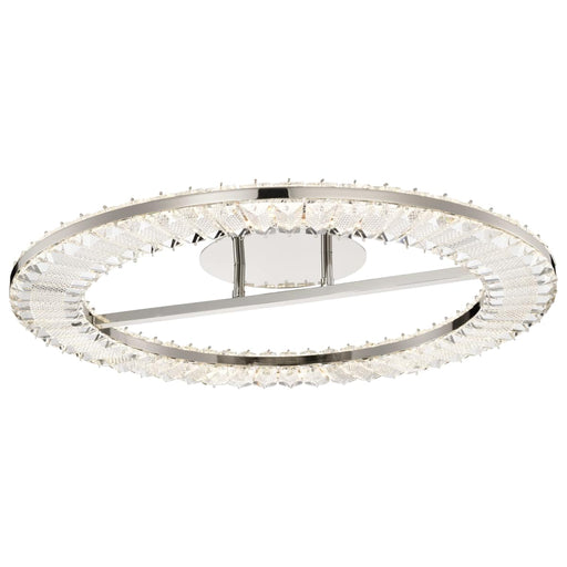Flush Mount Nuvo 62-2444 Nova - LED 23 Inch Round Flush Mount - Polished Nickel Finish - K9 Crystal Nuvo