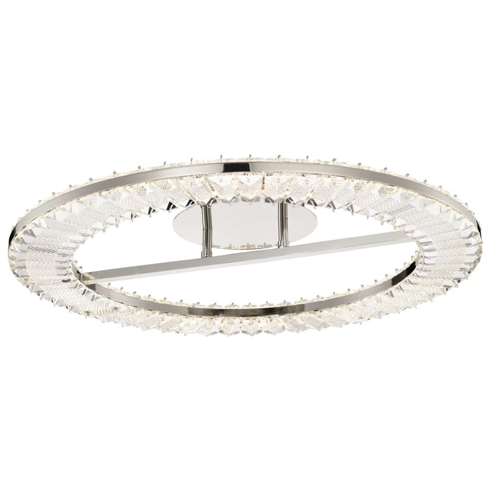 Flush Mount Nuvo 62-2444 Nova - LED 23 Inch Round Flush Mount - Polished Nickel Finish - K9 Crystal Nuvo