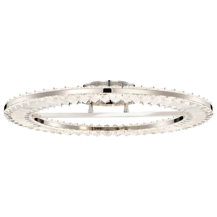 Flush Mount Nuvo 62-2444 Nova - LED 23 Inch Round Flush Mount - Polished Nickel Finish - K9 Crystal Nuvo