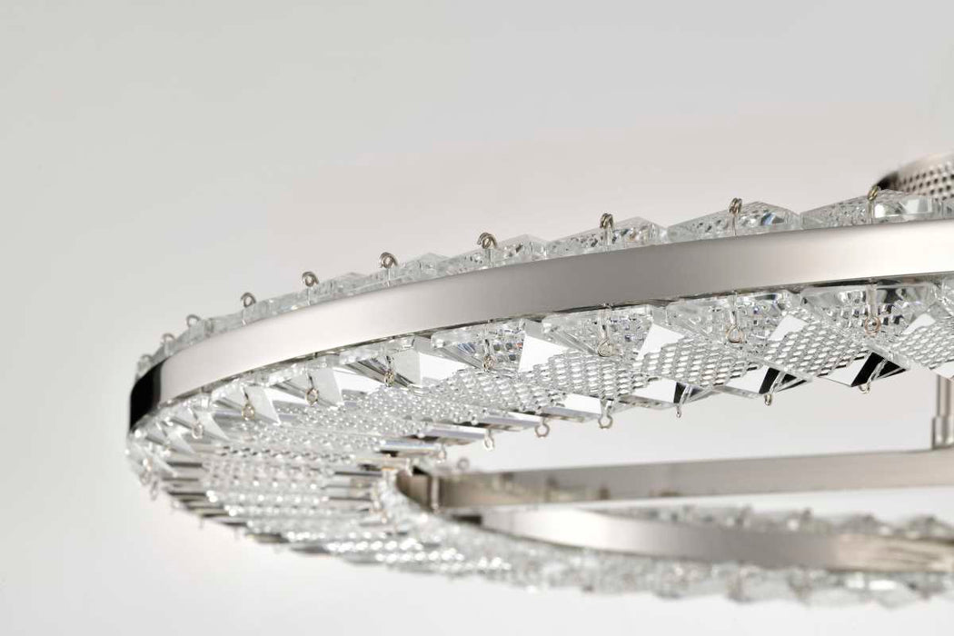 Flush Mount Nuvo 62-2444 Nova - LED 23 Inch Round Flush Mount - Polished Nickel Finish - K9 Crystal Nuvo
