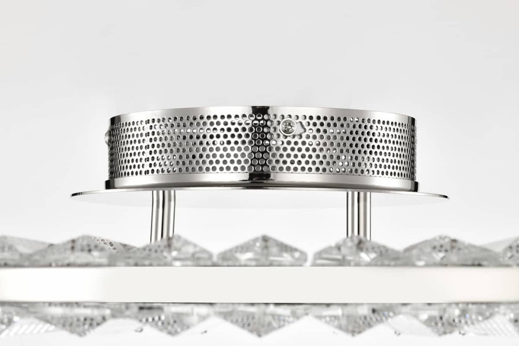 Flush Mount Nuvo 62-2444 Nova - LED 23 Inch Round Flush Mount - Polished Nickel Finish - K9 Crystal Nuvo