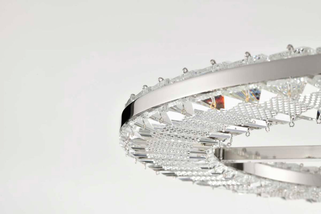 Flush Mount Nuvo 62-2444 Nova - LED 23 Inch Round Flush Mount - Polished Nickel Finish - K9 Crystal Nuvo