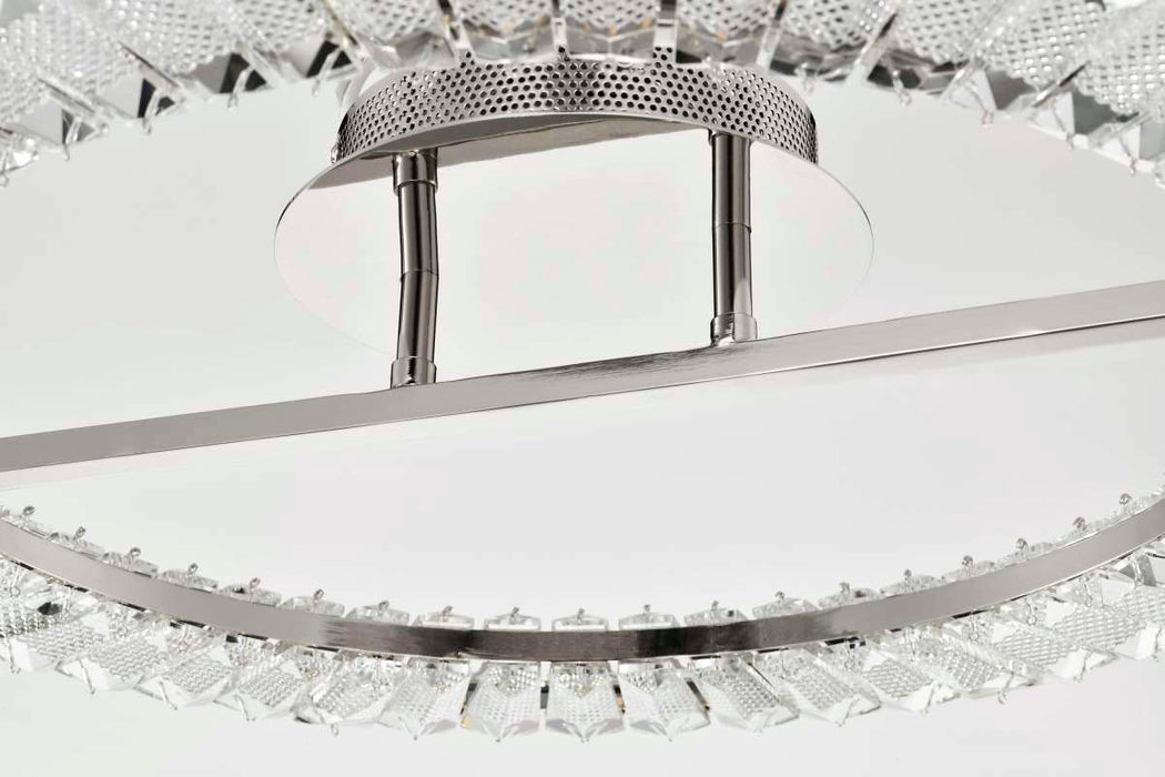 Flush Mount Nuvo 62-2444 Nova - LED 23 Inch Round Flush Mount - Polished Nickel Finish - K9 Crystal Nuvo