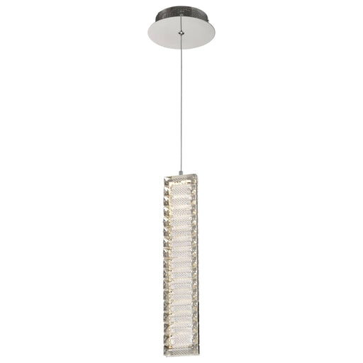 Mini Pendant Nuvo 62-2445 Nova - LED 16 Inch Mini Pendant - Polished Nickel Finish - K9 Crystal Nuvo