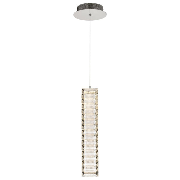 Mini Pendant Nuvo 62-2445 Nova - LED 16 Inch Mini Pendant - Polished Nickel Finish - K9 Crystal Nuvo