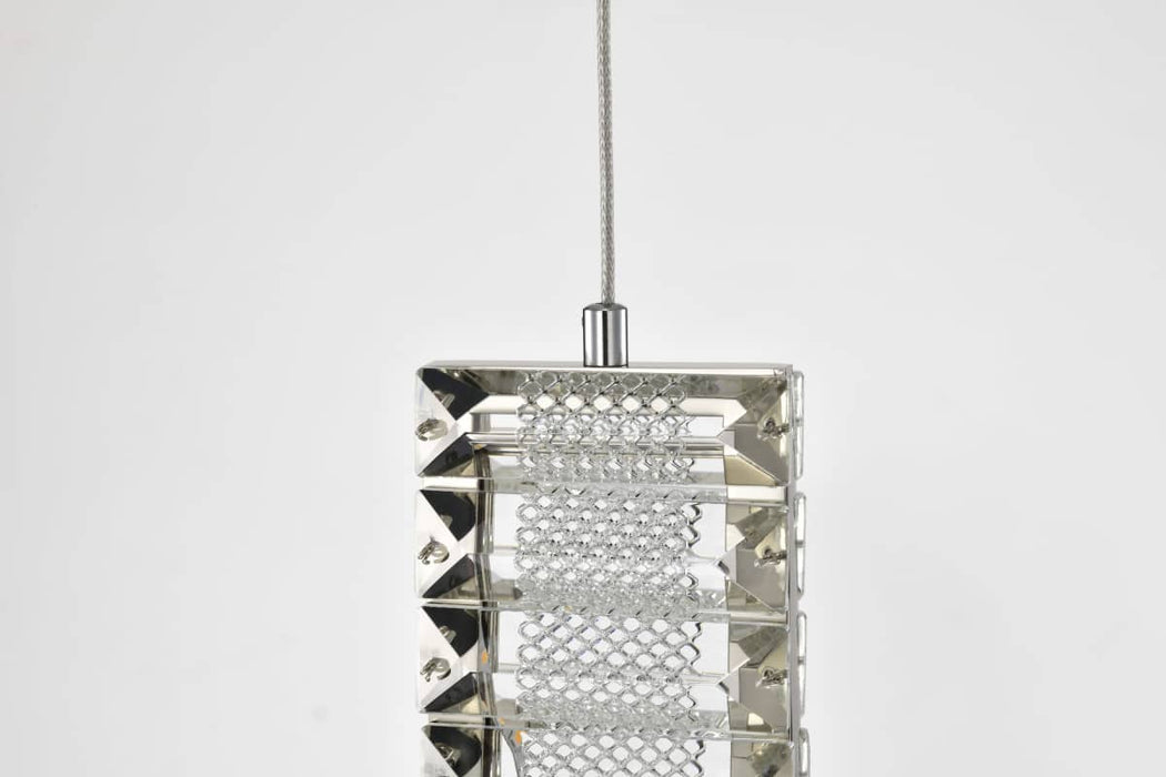 Mini Pendant Nuvo 62-2445 Nova - LED 16 Inch Mini Pendant - Polished Nickel Finish - K9 Crystal Nuvo