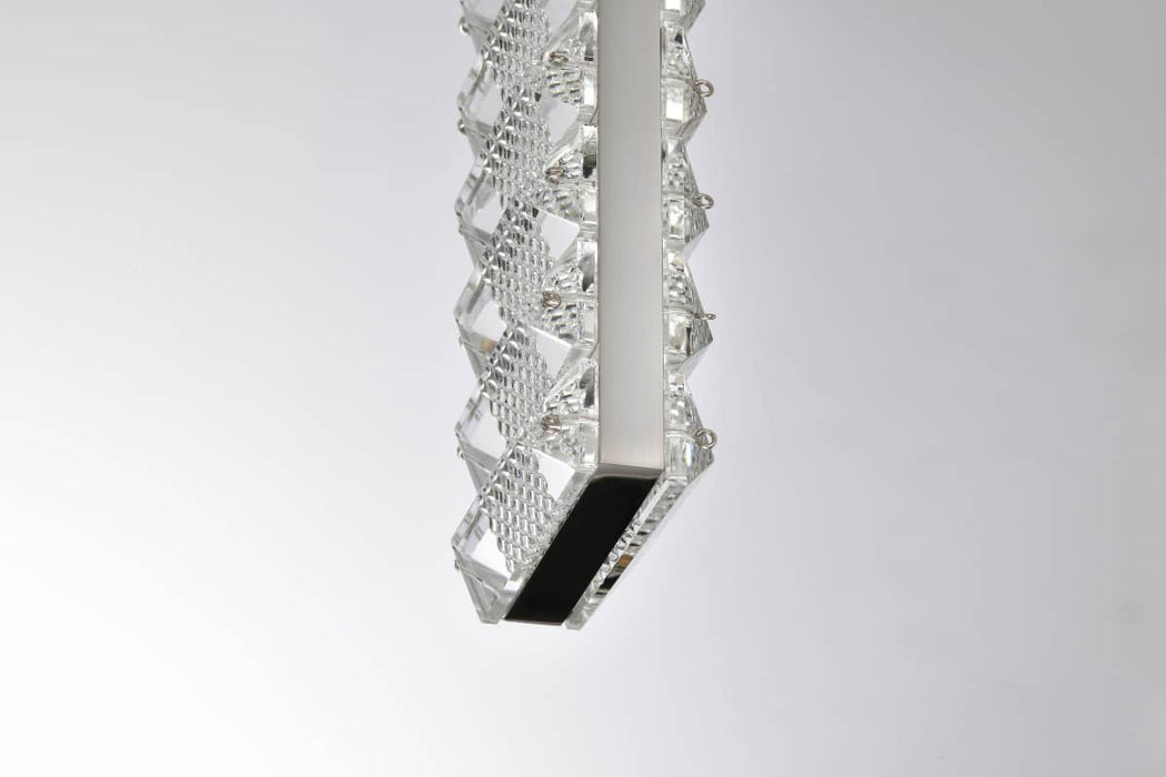 Mini Pendant Nuvo 62-2445 Nova - LED 16 Inch Mini Pendant - Polished Nickel Finish - K9 Crystal Nuvo