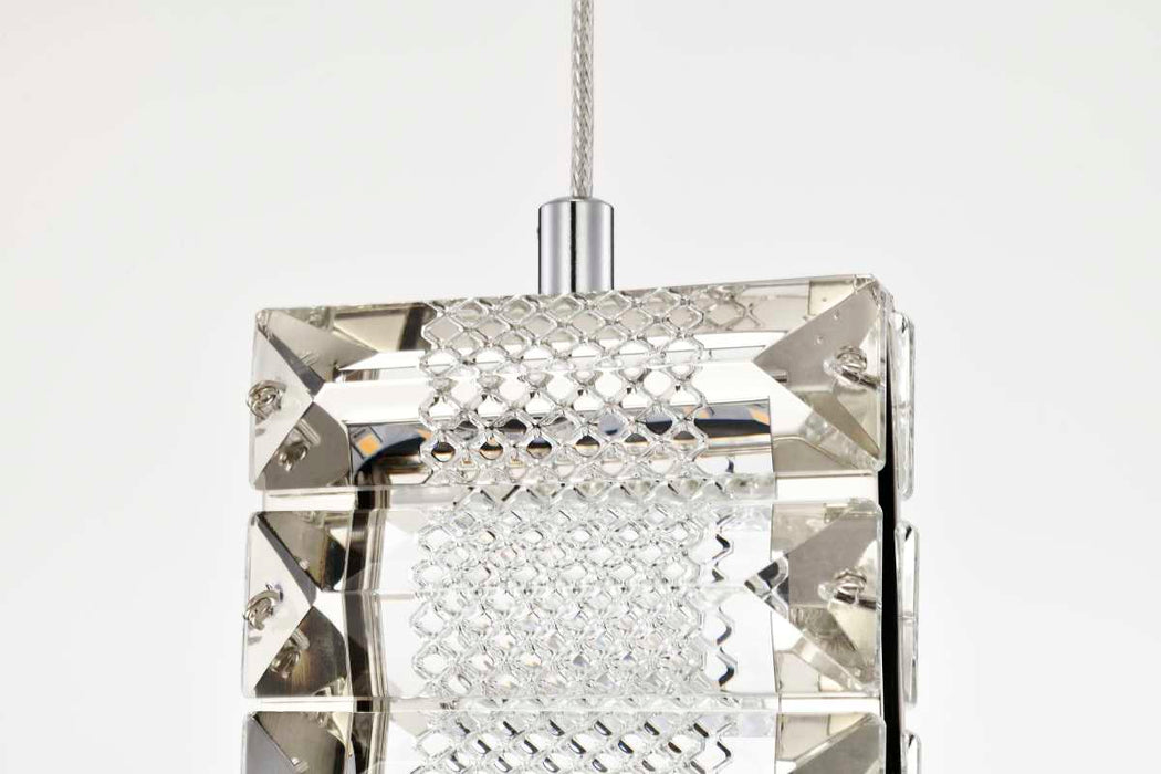 Mini Pendant Nuvo 62-2445 Nova - LED 16 Inch Mini Pendant - Polished Nickel Finish - K9 Crystal Nuvo