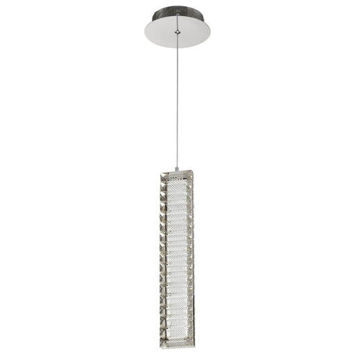 Mini Pendant Nuvo 62-2445 Nova - LED 16 Inch Mini Pendant - Polished Nickel Finish - K9 Crystal Nuvo