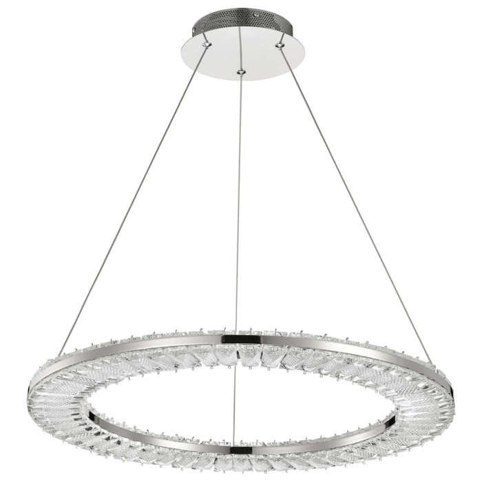 Pendant Nuvo 62-2446 Nova - LED 23 Inch Round Pendant - Polished Nickel Finish - K9 Crystal Nuvo
