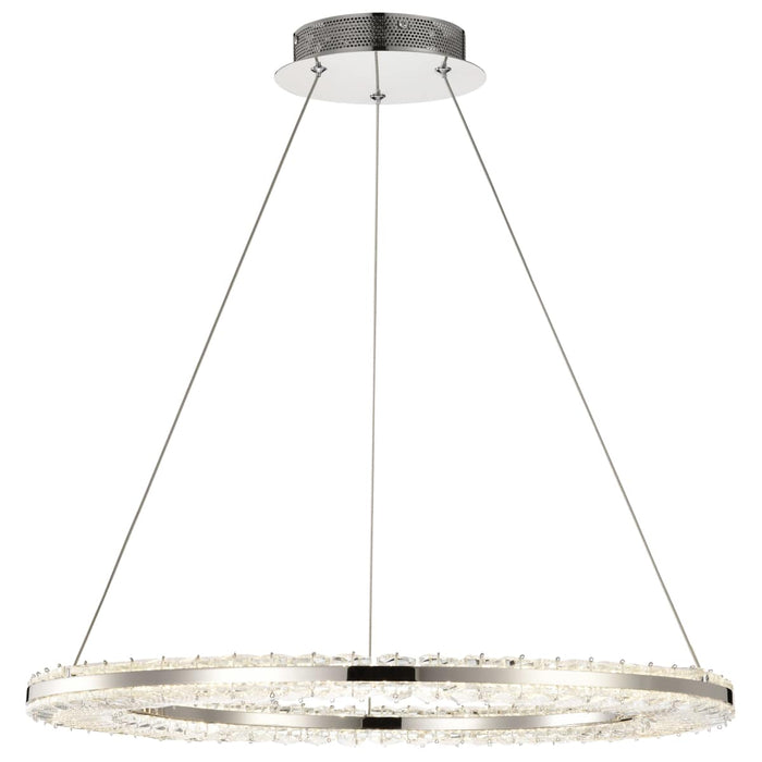 Pendant Nuvo 62-2446 Nova - LED 23 Inch Round Pendant - Polished Nickel Finish - K9 Crystal Nuvo