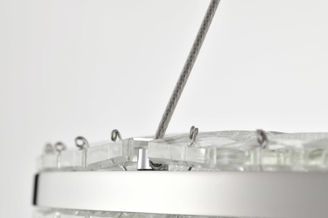 Pendant Nuvo 62-2446 Nova - LED 23 Inch Round Pendant - Polished Nickel Finish - K9 Crystal Nuvo