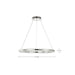 Pendant Nuvo 62-2446 Nova - LED 23 Inch Round Pendant - Polished Nickel Finish - K9 Crystal Nuvo