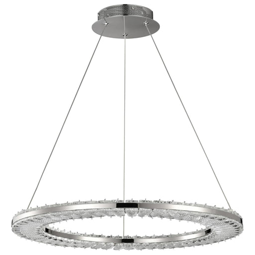 Pendant Nuvo 62-2446 Nova - LED 23 Inch Round Pendant - Polished Nickel Finish - K9 Crystal Nuvo