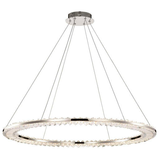 Pendant Nuvo 62-2447 Nova - LED 36 Inch Round Pendant - Polished Nickel Finish - K9 Crystal Nuvo
