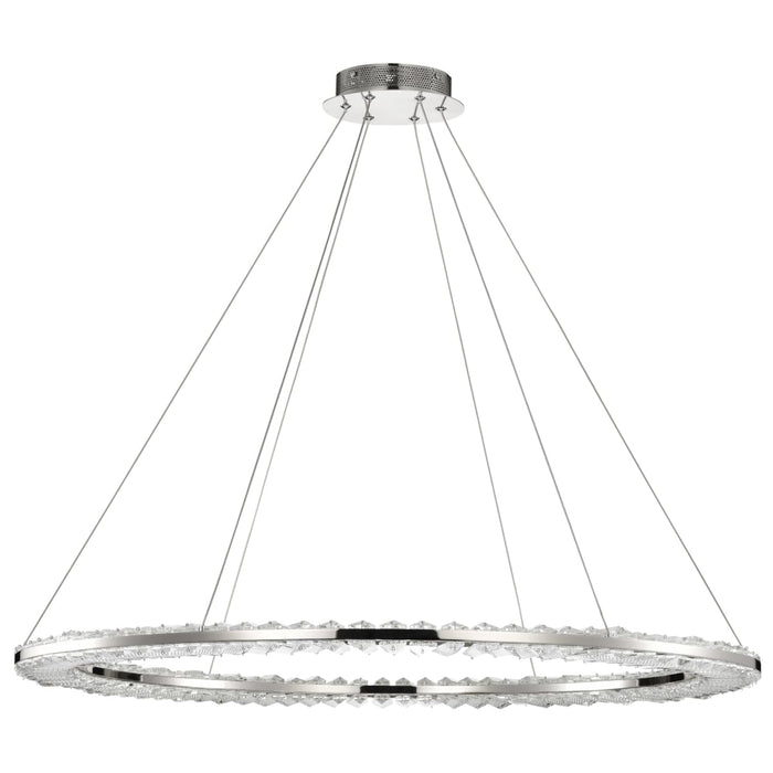 Pendant Nuvo 62-2447 Nova - LED 36 Inch Round Pendant - Polished Nickel Finish - K9 Crystal Nuvo