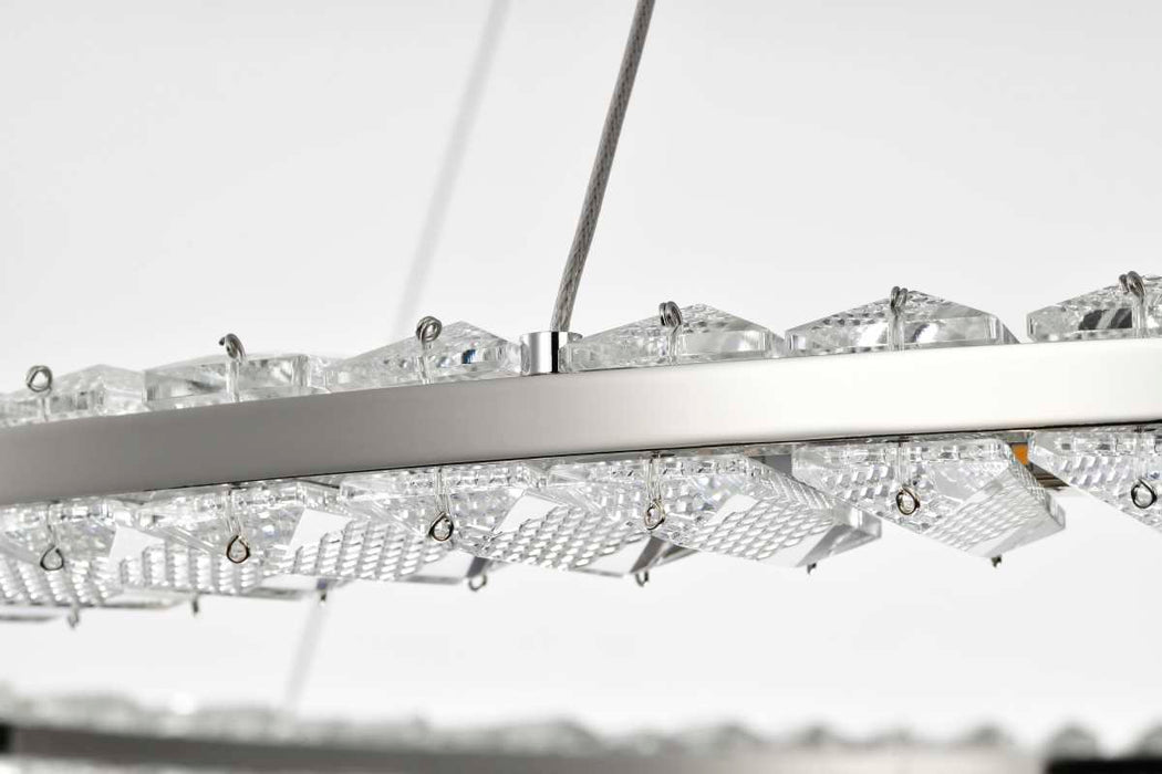 Pendant Nuvo 62-2447 Nova - LED 36 Inch Round Pendant - Polished Nickel Finish - K9 Crystal Nuvo