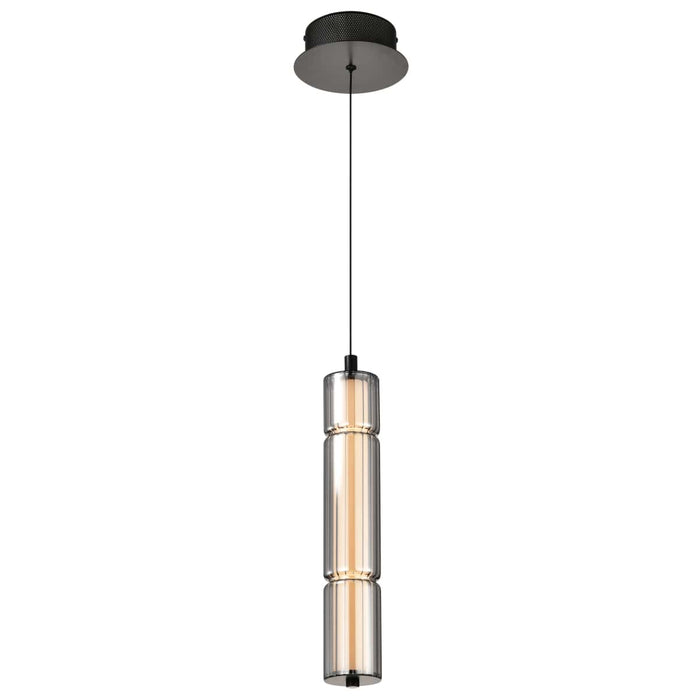 Pendant Nuvo 62-2451 Evander - LED 16 Inch Mini Pendant - Matte Black Finish - Smoked Glass Nuvo
