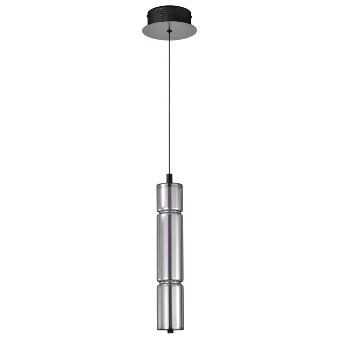 Pendant Nuvo 62-2451 Evander - LED 16 Inch Mini Pendant - Matte Black Finish - Smoked Glass Nuvo