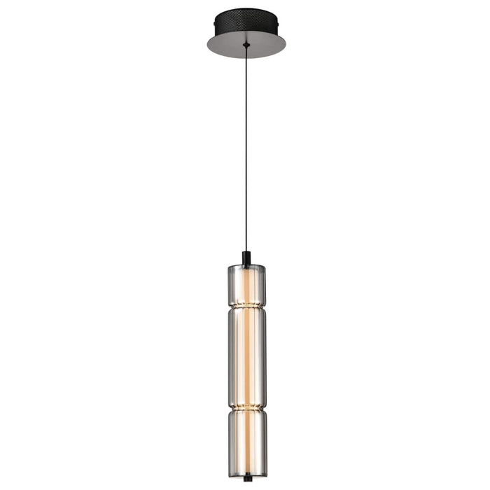 Pendant Nuvo 62-2451 Evander - LED 16 Inch Mini Pendant - Matte Black Finish - Smoked Glass Nuvo