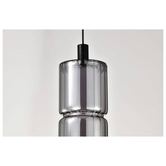 Pendant Nuvo 62-2451 Evander - LED 16 Inch Mini Pendant - Matte Black Finish - Smoked Glass Nuvo