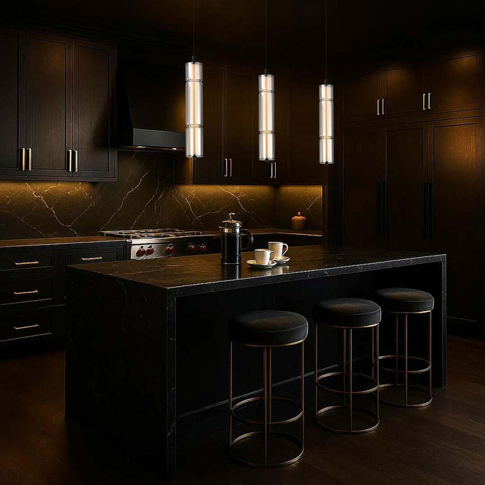 Pendant Nuvo 62-2451 Evander - LED 16 Inch Mini Pendant - Matte Black Finish - Smoked Glass Nuvo