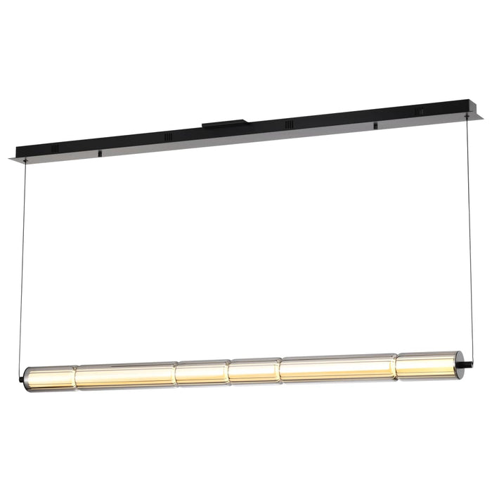 Pendant Nuvo 62-2452 Evander - LED 48 Inch Island Pendant - Matte Black Finish - Smoked Glass Nuvo