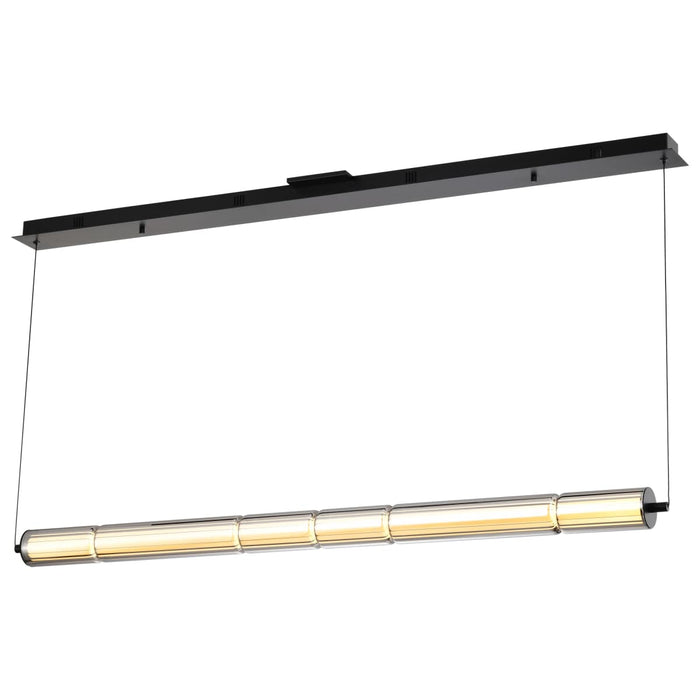 Pendant Nuvo 62-2452 Evander - LED 48 Inch Island Pendant - Matte Black Finish - Smoked Glass Nuvo