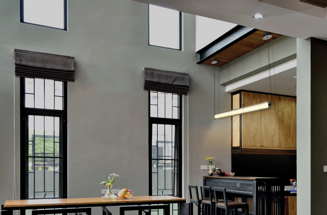 Pendant Nuvo 62-2452 Evander - LED 48 Inch Island Pendant - Matte Black Finish - Smoked Glass Nuvo