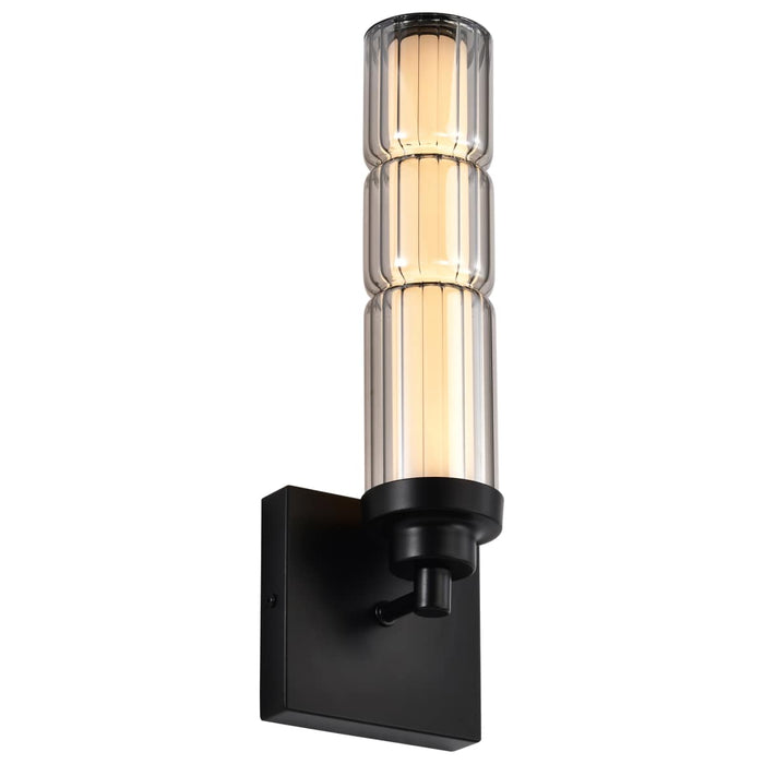 Sconce Nuvo 62-2453 Evander - LED Wall Sconce - Matte Black Finish - Smoked Glass Nuvo