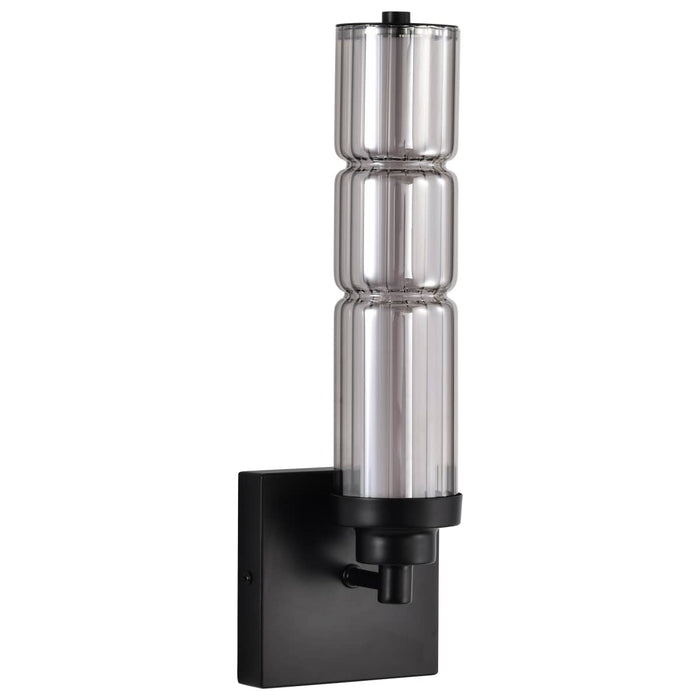 Sconce Nuvo 62-2453 Evander - LED Wall Sconce - Matte Black Finish - Smoked Glass Nuvo
