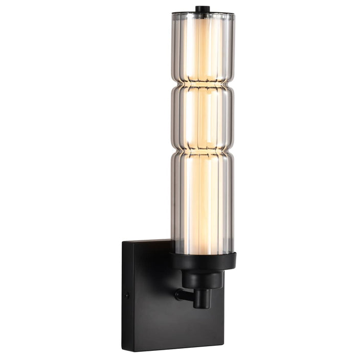 Sconce Nuvo 62-2453 Evander - LED Wall Sconce - Matte Black Finish - Smoked Glass Nuvo