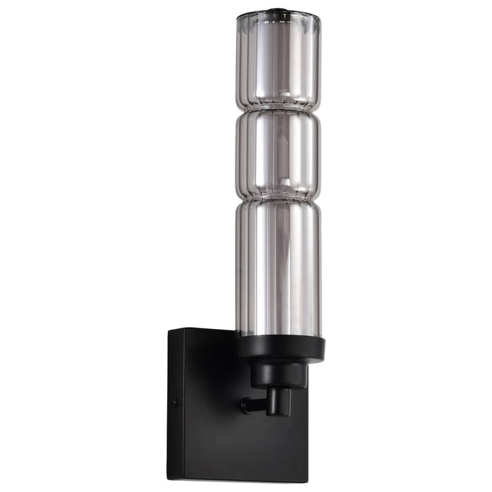 Sconce Nuvo 62-2453 Evander - LED Wall Sconce - Matte Black Finish - Smoked Glass Nuvo