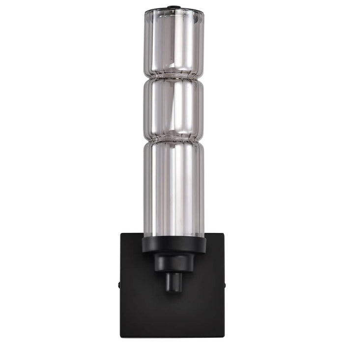 Sconce Nuvo 62-2453 Evander - LED Wall Sconce - Matte Black Finish - Smoked Glass Nuvo